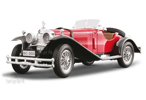 Burago 1928 Mercedes-Benz SSK (red/black) 1:18 Die Cast - AS NEW, BOXED