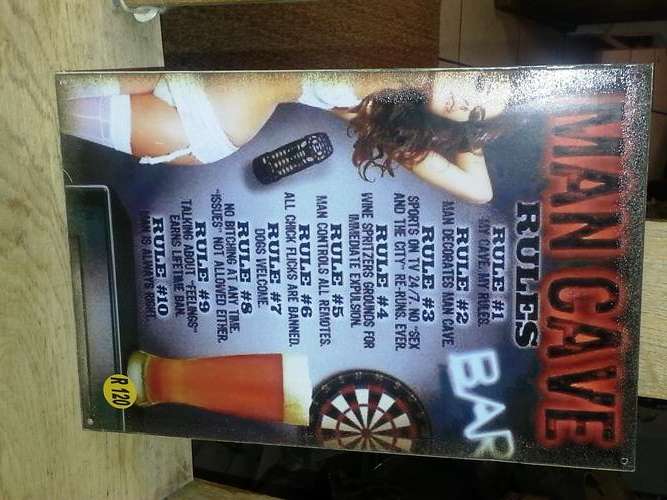 REPRO METAL ADVERTISING/BAR/MANCAVE SIGN