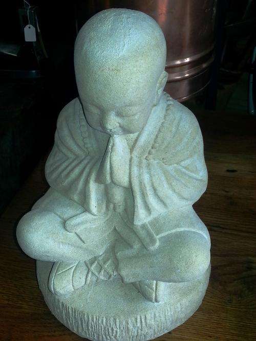 Stone Praying Child Buddha
