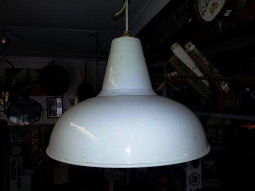 White Enamel Ceiling Light