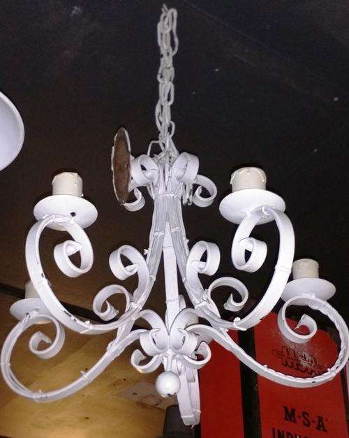 5 Arm Wrought Iron Chandelier