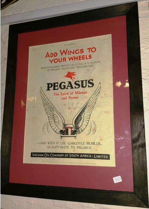 Vintage Framed Paper Ad - PEGASUS