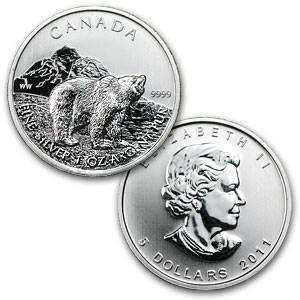 1oz Canadian Wildlife Grizzly Silver Coin