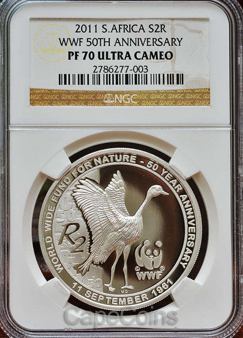 2011 WWF 50th Anniversary PF70 Ultra Cameo Silver Coin