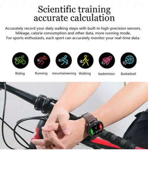 LEMFO DT98 Men Smart Watch ECG Heart Rate Blood Oxygen Pressure For Android iOS
