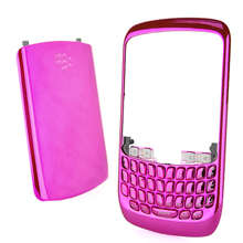 Curve 8520 Housing Chrome Cover Key Keypad - Magenta