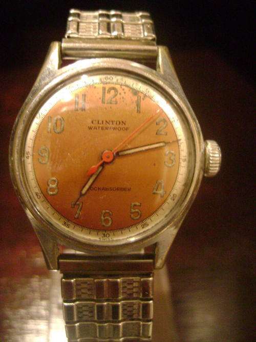 CLINTON TACHIMETRE DIAL SWISS WATCH