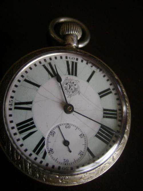 SILVER CASE WILKA SWISS POCKET WATCH