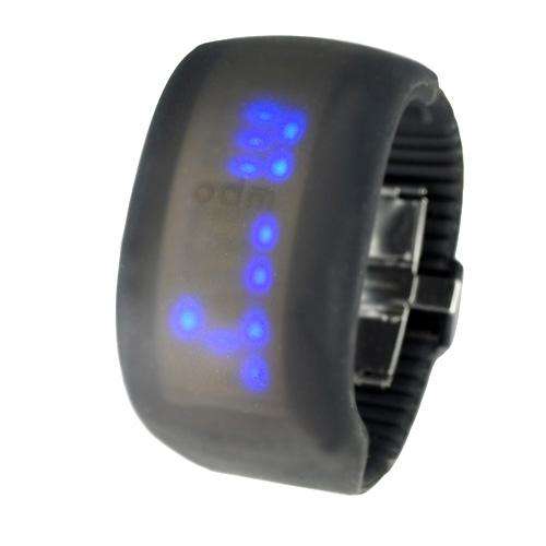 Fashion ODM Unisex Jelly Wristband Digital LED Bangle Sport Watch