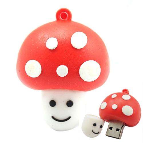2GB Stylish Mushroom Design USB Flash Drive - Red