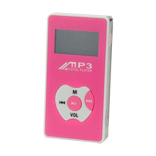 2GB 1.0" LCD Screen USB Rechargeable Digital MP3 Player - Pink