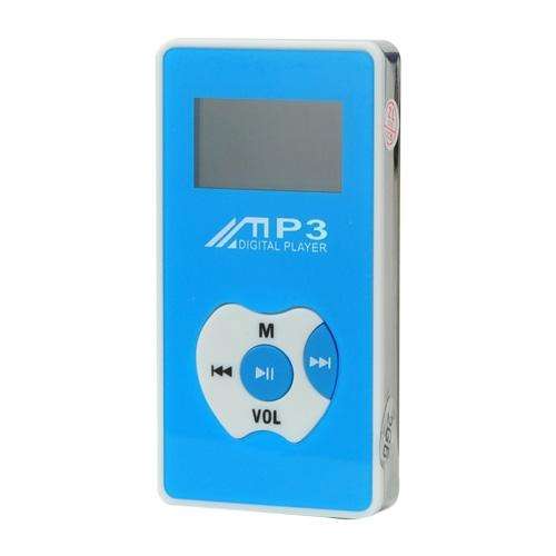 2GB 1.0" LCD Screen USB Rechargeable Digital MP3 Player - Blue