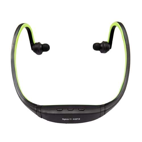 Stylish Sport Headphone Mp3 Player with 2GB Memory Black + Green