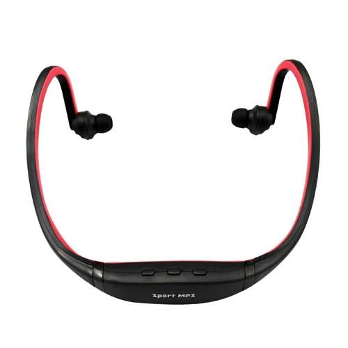 Stylish Sport Headphone Mp3 Player with 2GB Memory Black + Red
