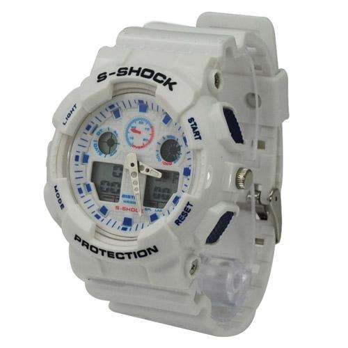 Fashion Multi-functional EL Light 30M Waterproof Dual Time Analog Digital Stop Sports Watch