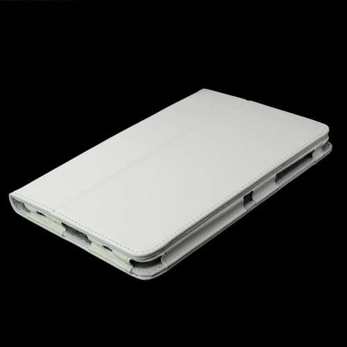 Simple Leather Case for Samsung P6800/Galaxy Tab 7.7 - White