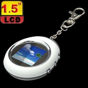 Mini 1.5inch LCD Digital Photo Frame Keychain White
