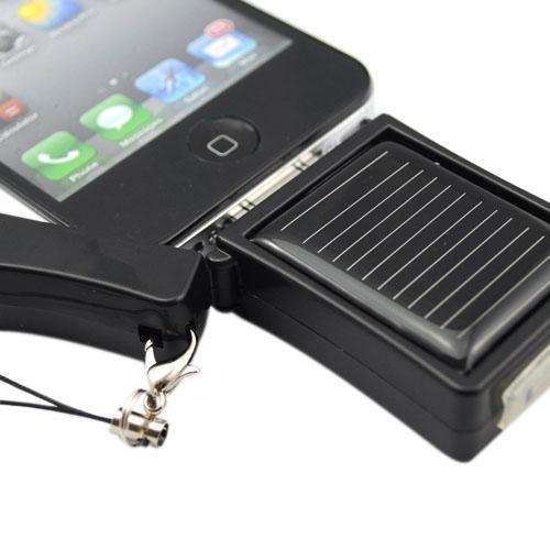 Portable Solar Charger for iPhone 4G/3G/3GS/iPod - Black