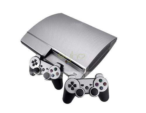 Thick Carbon Protective Skin Sticker for PS3 (White)
