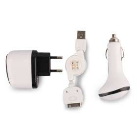 FREE SHIPPING!!!!Universal USB/AC/Car Charger Adapters for Apple iPad (EU Plug )