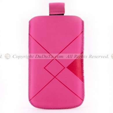 Simple Style Leather Phone Protector Case for Iphone 3/4 Blackberry E71 - Pink , CRAZY!!