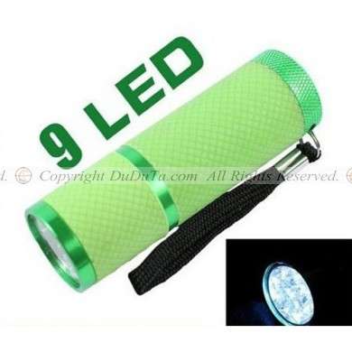 Mini 9 LED Flashlight Aluminium LED Torch Camping Flashlight with Hand Strap , CRAZY!!
