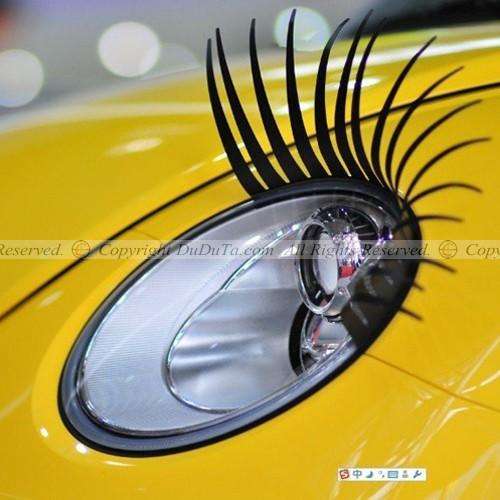 Car Eyelashes 3D Lamp Eyelash Sticker for Car Headlights  , CRAZY!!