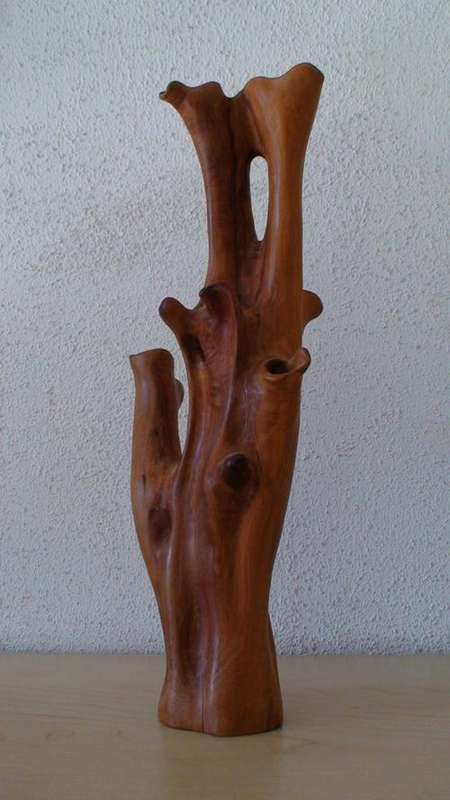 Vase in Red Juniper Wood