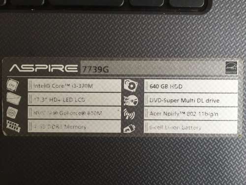 Acer Aspire 7739G in great condition