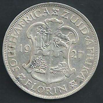 Scarcer 1927 - Two Shillings /  Florin . - VF condition as per scan.