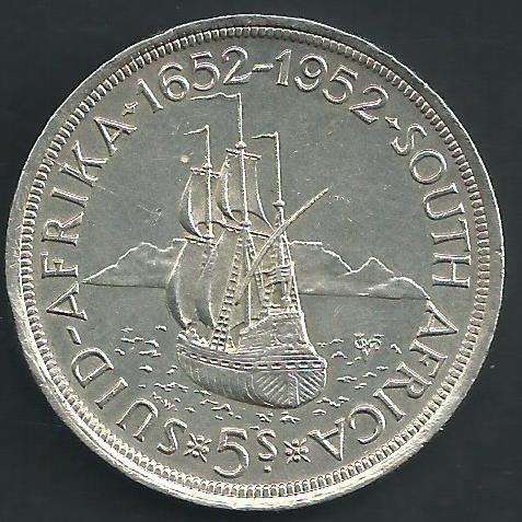 1952 - Five Shillings / Crown. - EF details as per scan.
