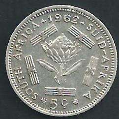 1962 - Five Cent / 5c . - VF condition as per scan.