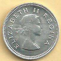 1959 - Threepence / Tickey. - EF condition as per scan.