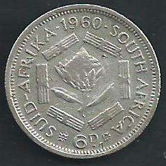 1960 - Sixpence / 6 d  - as per scan.