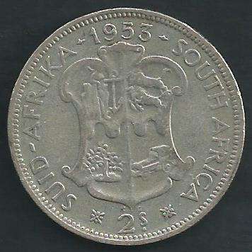 1953 - Two Shillings /  2/-  - as per scan.