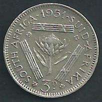 1951 - Threepence / Tickey - as per scan