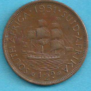 1951 - Half Penny /  1/2 d - as per scan.