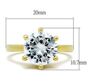STUNNING YELLOW GOLD PLATED SIMULATED DIAMOND LADIES RING