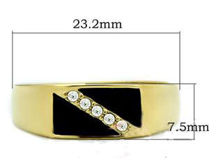 YELLOW GOLD PLATED SIMULATED DIAMOND RING