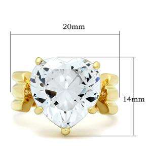 STUNNING YELLOW GOLD PLATED SIMULATED DIAMOND LADIES RING