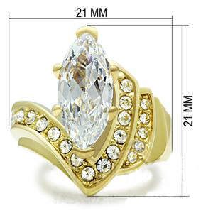 STUNNING YELLOW GOLD PLATED SIMULATED DIAMOND LADIES RING