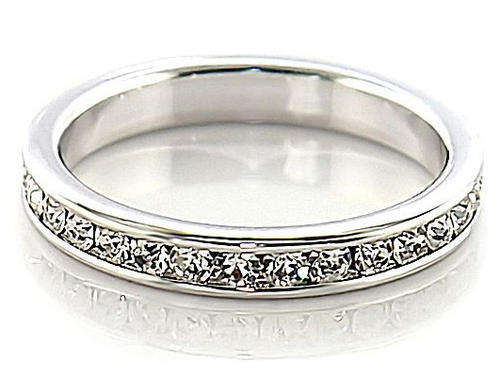 18K WHITE GOLD PLATED SIMULATED DIAMOND LADIES RING