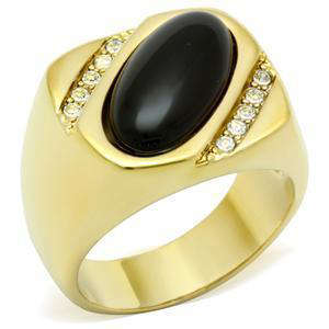 YELLOW GOLD PLATED SIMULATED DIAMOND RING