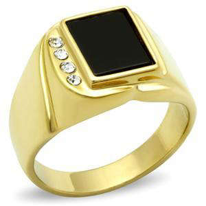 YELLOW GOLD PLATED SIMULATED DIAMOND RING
