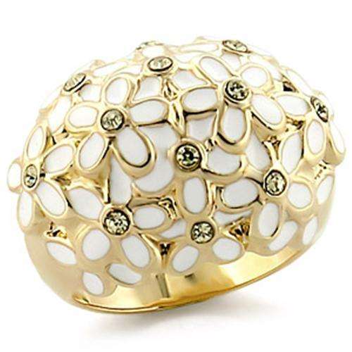 STUNNING STAINLESS STEEL ENAMEL LADIES RING