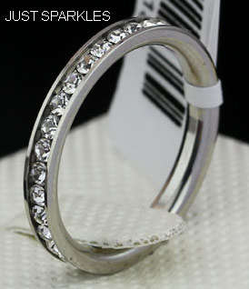 STUNNING STAINLESS STEEL SIMULATED PINK TOPAZ LADIES RING