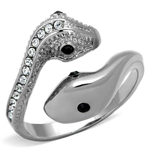 STUNNING STAINLESS STEEL SIMULATED DIAMOND LADIES RING