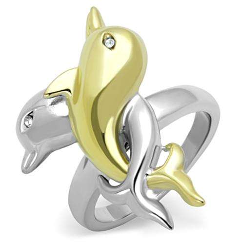 STUNNING YELLOW GOLD PLATED SIMULATED DIAMOND LADIES RING