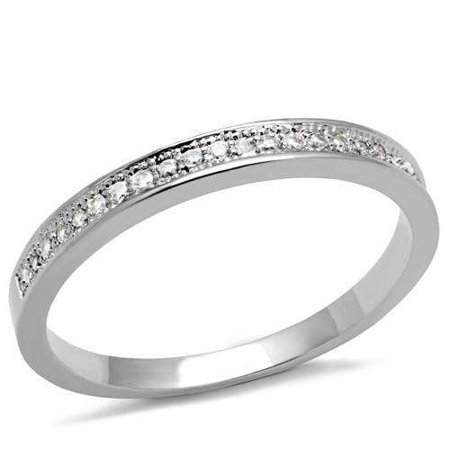 PRETTY DESIGN SIMULATED DIAMOND WHITE GOLD PLATED LADIES RING