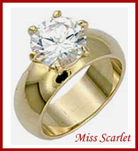 SPARKLING SIMULATED DIAMOND 18K YELLOW GOLD RING